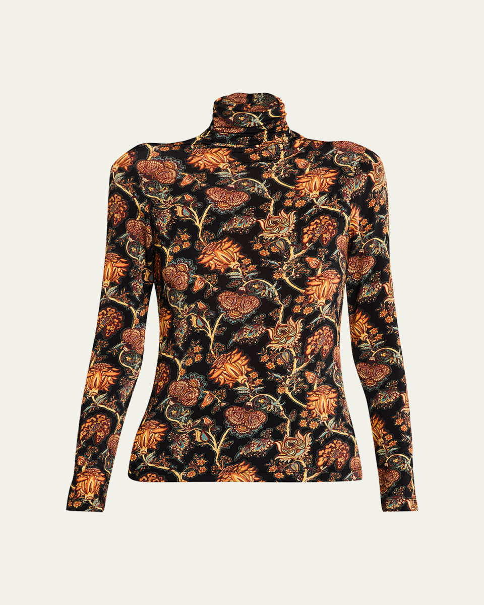 Aurelia Floral Turtleneck Top